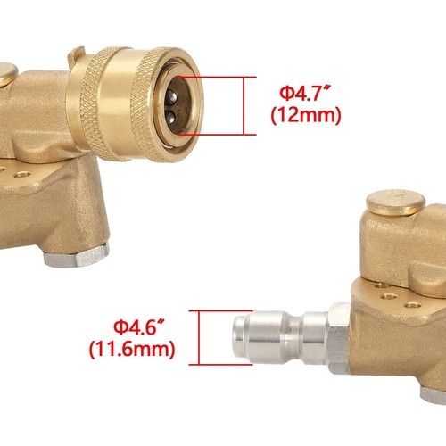 Pivoting Coupler for Pressure Washer Spray Nozzle, Gutter Cleaner Attachment for - Picture 2 of 16