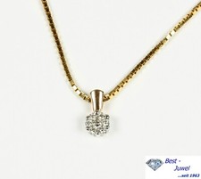 Klassischer Anhänger, Brillant ca. 0,18 Carat,  Weiß, si; 585 Gold