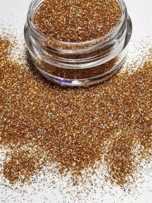 Feiner Holo Glitterstaub Rose Gold Glitzer Puder 3,5g 0,2mm Nailart Sugar Nr.12