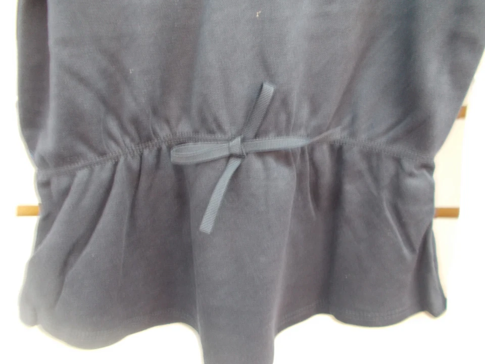 Niñas Chaps $30 Azul Marino con Blanco Manga Larga Uniforme Camisa Tallas S(7) - L (12/14) Foto 4 de 4