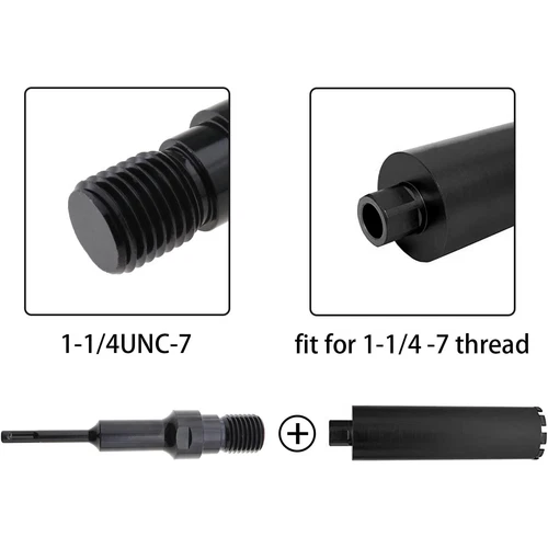 Adapter 1 1/4" UNC auf SDS Plus oder SDS Max für Diamant-Bohrkrone Kernbohrer - Bild 4 von 18