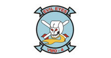 4" us marine corps vmo-4 observation squadron evil eyes sticker decal usa made