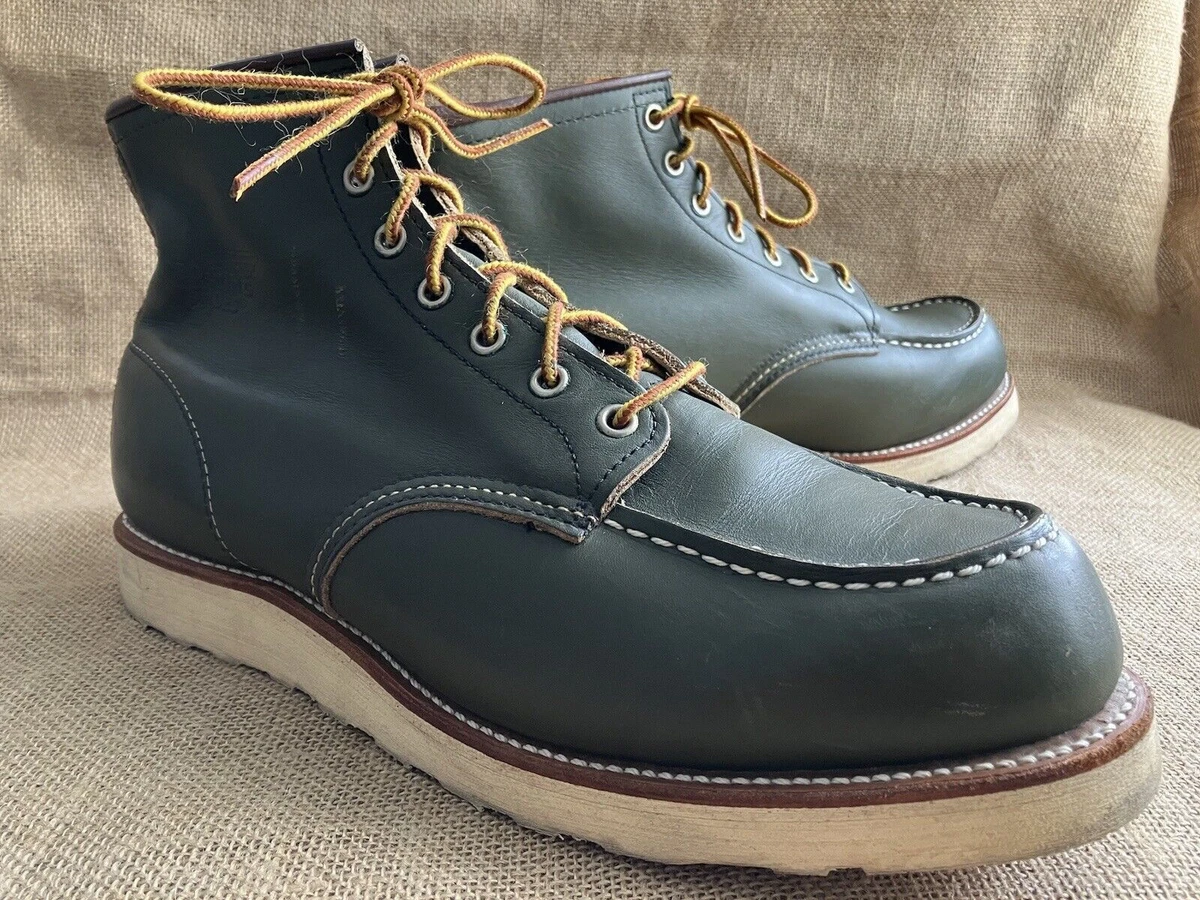 Red wing moc toe deals green