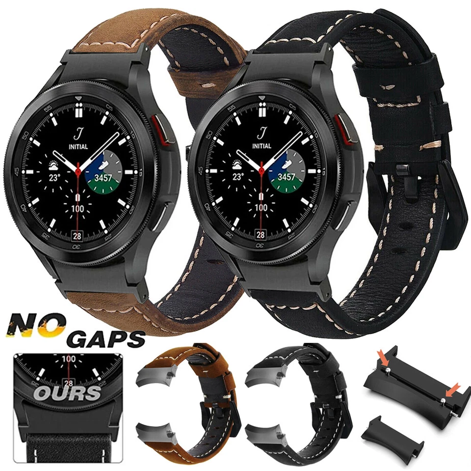 Leather Band Strap For Samsung Galaxy Watch 5 6 7 40/44mm Classic 43/47mm Pro 45