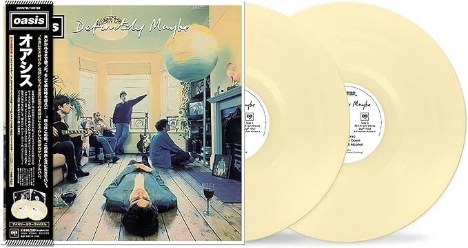 OASIS Definitely Maybe JAPAN IVORY COLOR VINYL LP RECORD
