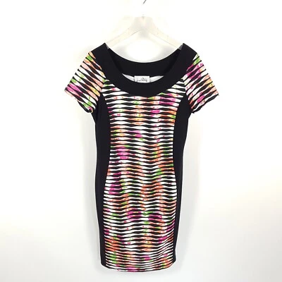 Joseph Ribkoff Kleid Damen Gr. DE 40 L Mehrfarbig Kurzarm Gestreift - Bild 1 von 4