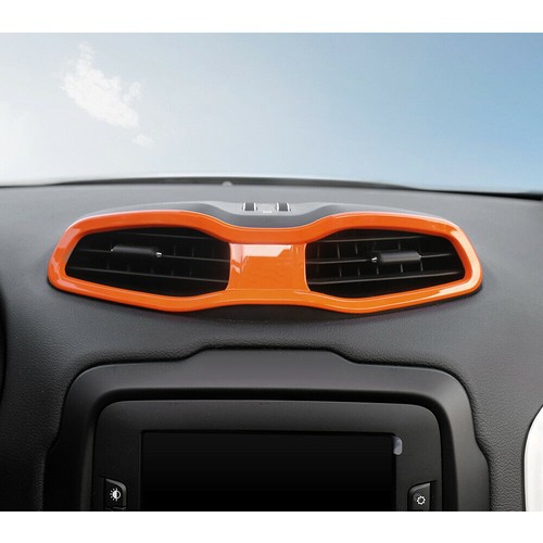Car Interior Vent Air Outlet Frame Cover Trim Orange ABS For Jeep Renegade 2015+ - Picture 3 of 10