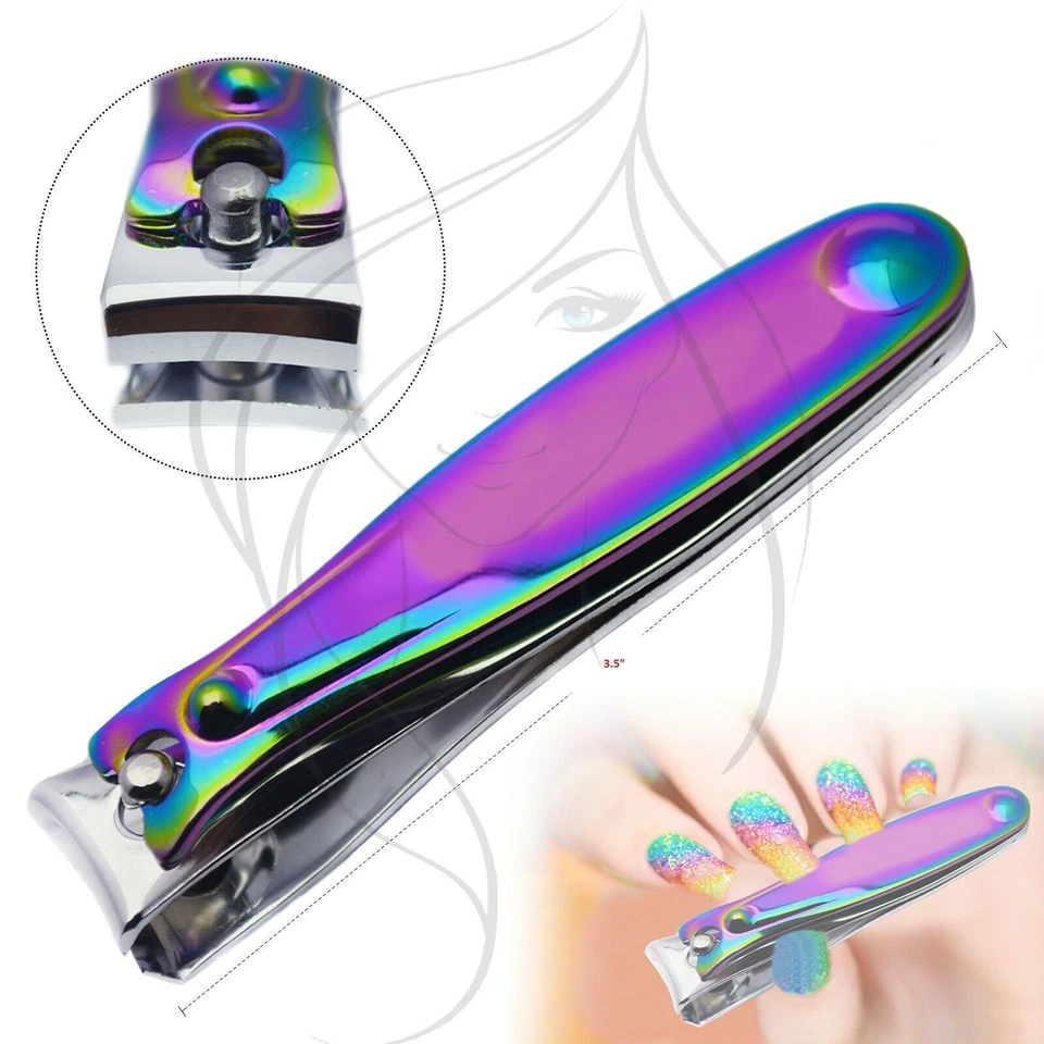 3" Elegant Touch Large Rainbow Toe Nail Clippers Cutters Trimmer Nipper Finger - Image 2 of 2