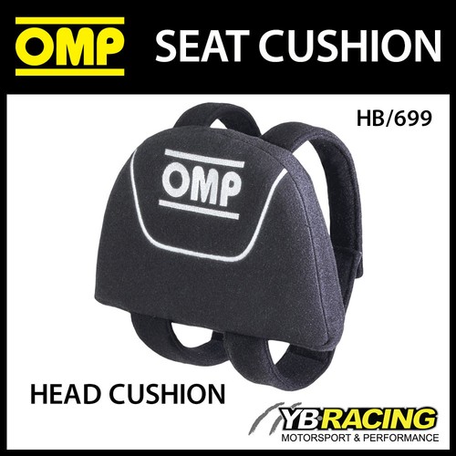 HB/699 OMP RACING SEAT HEAD/HELMET SUPPORT CUSHION in BLACK WITH