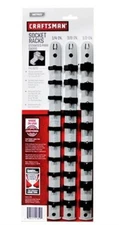 3pc CRAFTSMAN SOCKET HOLDER RAILS RACKS 1/4 3/8" 1/2" MOUNTABLE USA MADE 9-41829