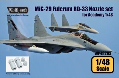 MW22 WOLFPACK WP48203 MIG-29 FULCRUM RD-33 ENGINE NOZZLE SET (FOR ACADEMY 1/48) 