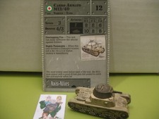  Axis  Allies Miniatures 1939-1945 Carro Armato M13/40 with card 51/60 