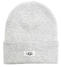 New Unisex UGG Australia Gray Heater Solid Cuffed Beanie Hat One Size