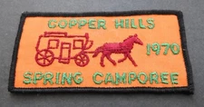 BOY SCOUT scouting patch COPPER HILLS 1970 CAMPOREE