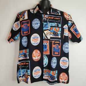 beer button up shirt