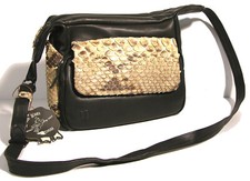 Borsa donna VERA PELLE PITONE  Made in Italy borsetta a TRACOLLA