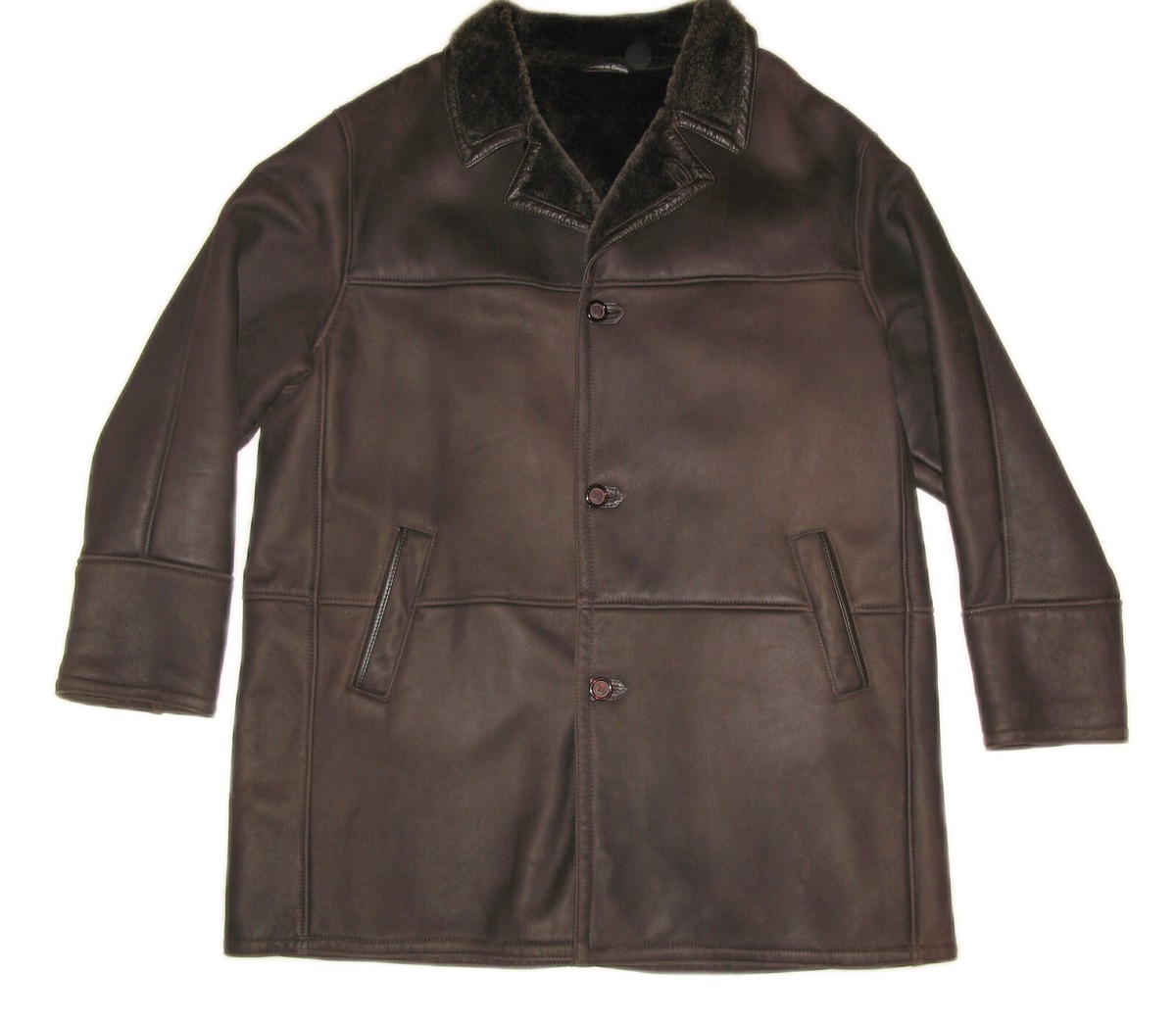 Jeno De Paris Mens Luxurious Vtg Sheepskin Shearling Jacket