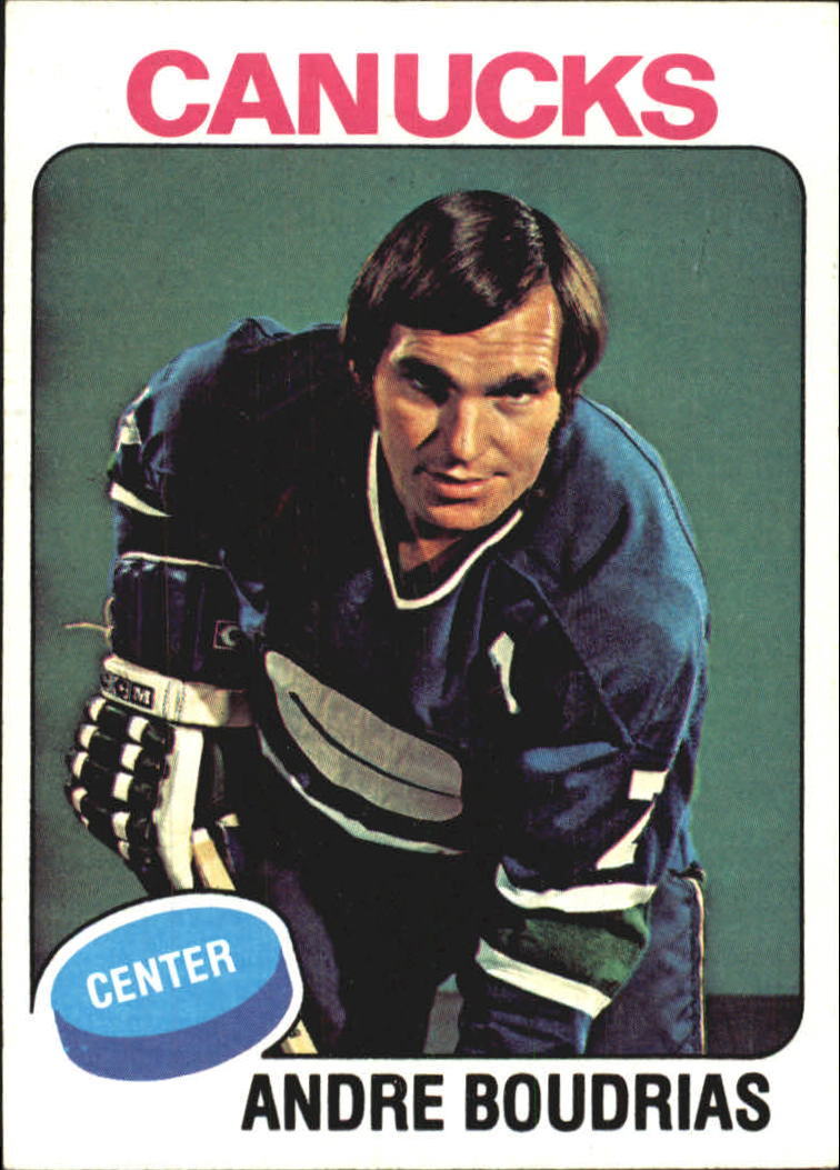 1975-76 Topps Canucks Hockey Card #60 Andre Boudrias - EX