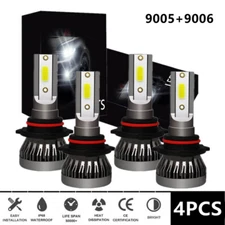 For Toyota Corolla 1993-2016 6000K LED Headlight Bulbs Hi-Low Beam 9005 9006 Kit