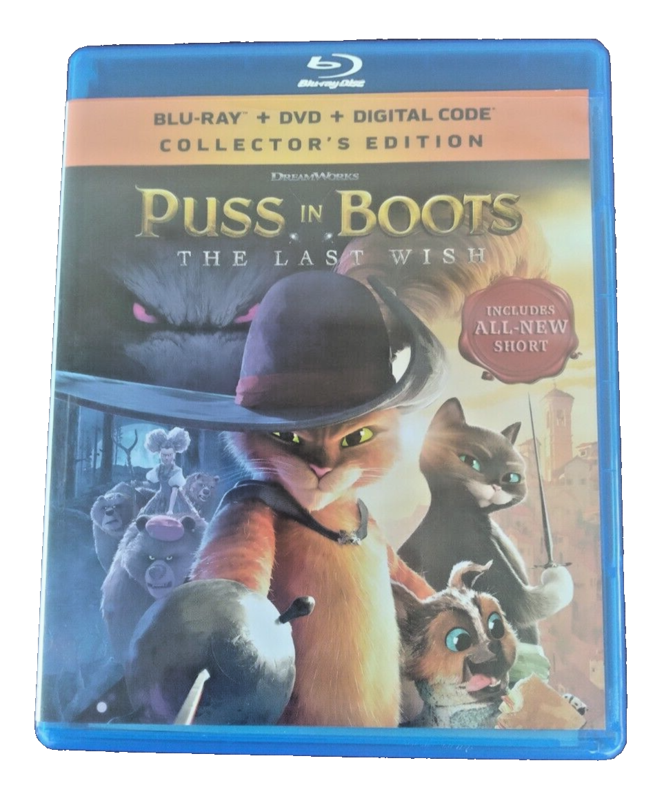 Puss in Boots The Last Wish Blu-ray + Dvd + Digital , Collector  Edition (PG)