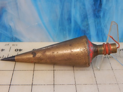 Vintage Dietzgen cs-4811 Brass Plumb Bob point 18oz. - Picture 5 of 9