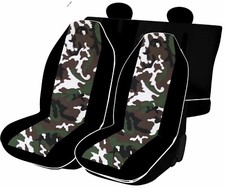 coprisedili per aygo in cotone mimetico/nero, su misura- made in italy