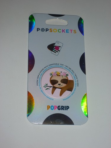Happy Hippie Flower Sweet Sloth PopSockets Phone Grip and Stand New - 第 1/4 張圖片