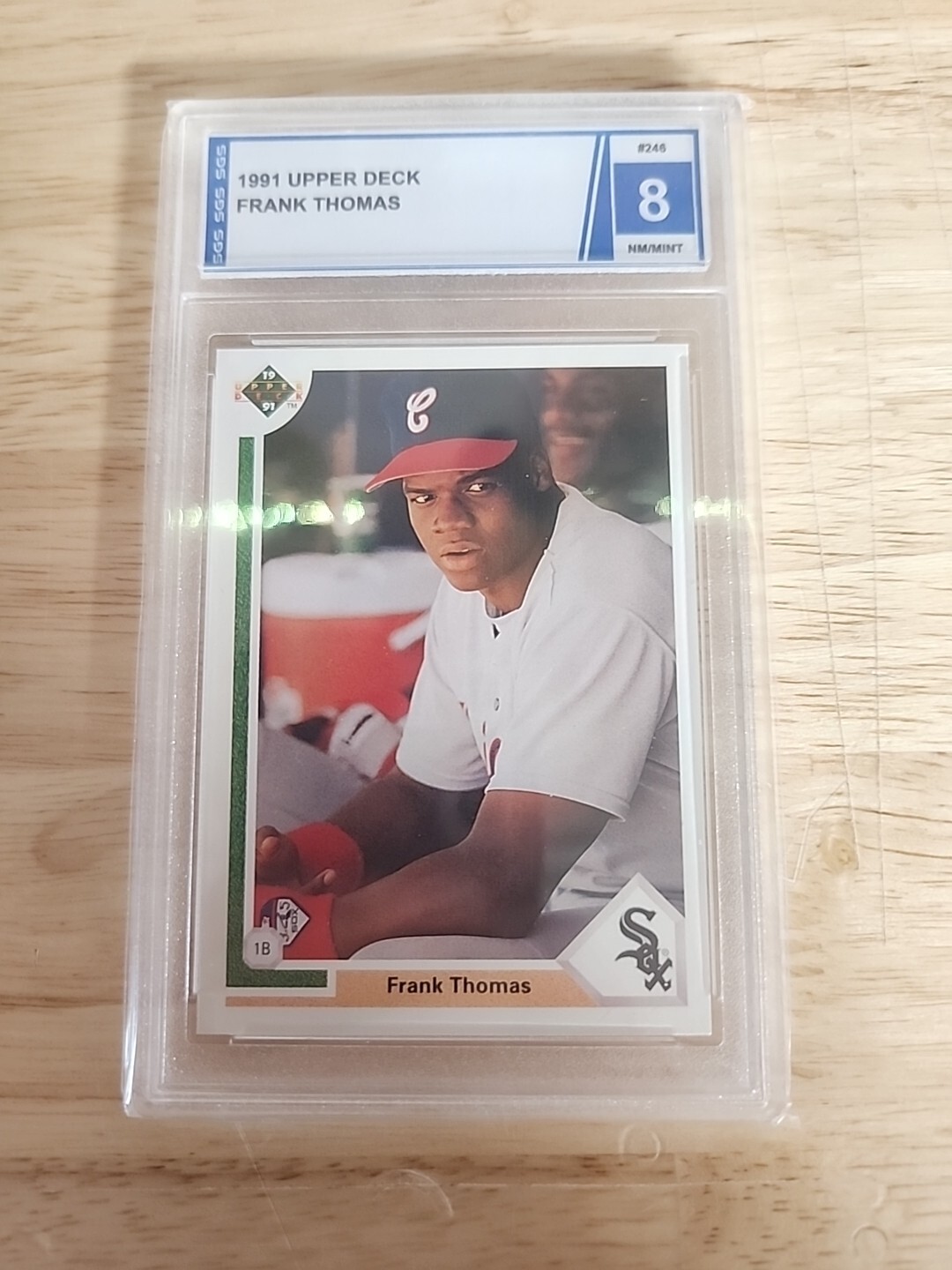 1991 Upper Deck Frank Thomas RC #246 SGS 8 Graded Chicago White Sox