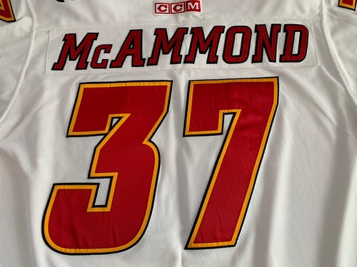 Vintage NHL Calgary Flames CCM Hockey Jersey #37 Dean McAmmond Size XL 01/02 - 第 8/11 張圖片