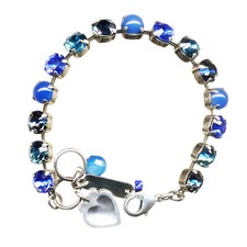 Mariana Bracelet Glamorous Blue Lace Agat Mineral, Sapphire, & Aquamarine Aus...