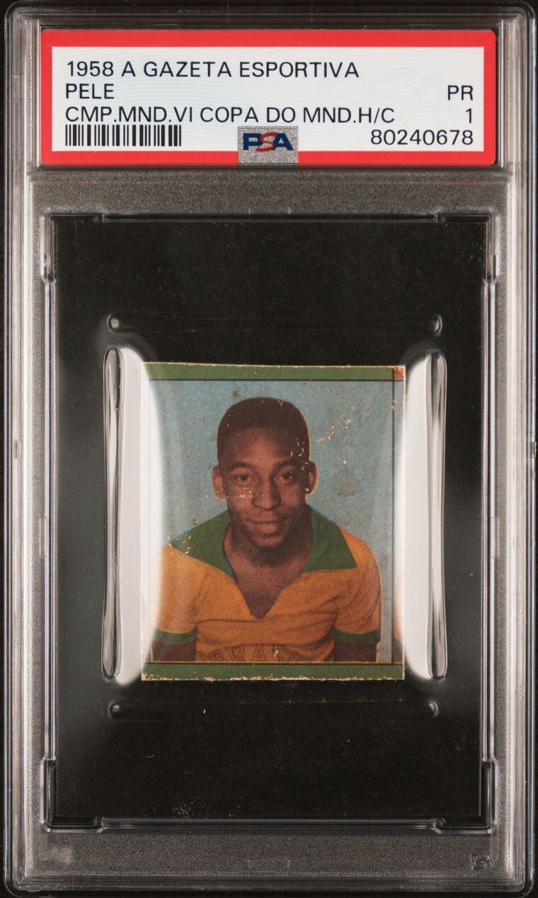 1958 A Gazeta Esportiva Campeao Mundial VI Copa Do Soccer Pele RC Rookie PSA 1