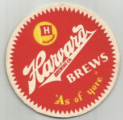 1940's Harvard Brews  By Harvard of Lowell, MA ''As of Yore'' Harvard Flag'
