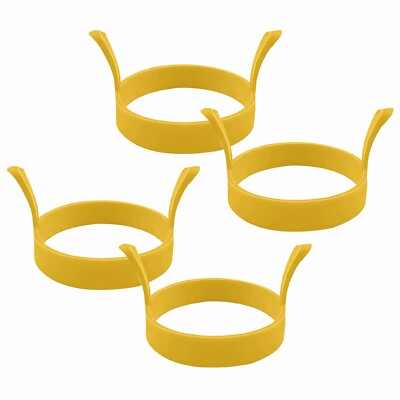 4 Stück SILIKON EI BRATEN RING BRATEN GEBRATEN POCHIERER FORM PERFEKT FÜR PFANNKUCHEN EI