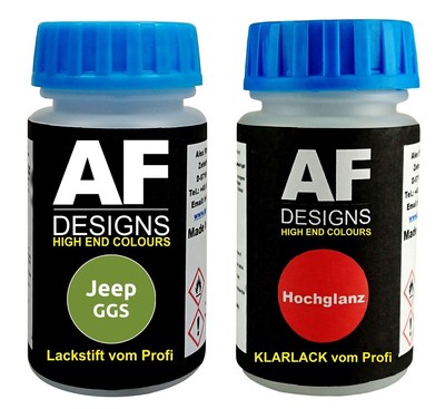 Lackstift Jeep GGS Snakeskin Green Perl + Klarlack je 50ml Autolack Basislack SE