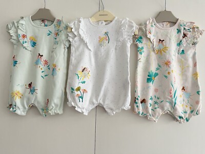 Baby Girls NEXT Up To Month Summer Rompers Fairy Flowers