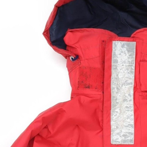 Chaqueta Parka Henri Lloyd Para Hombre Roja Larga Media, Impermeable Con Capucha - Imagen 10 de 12
