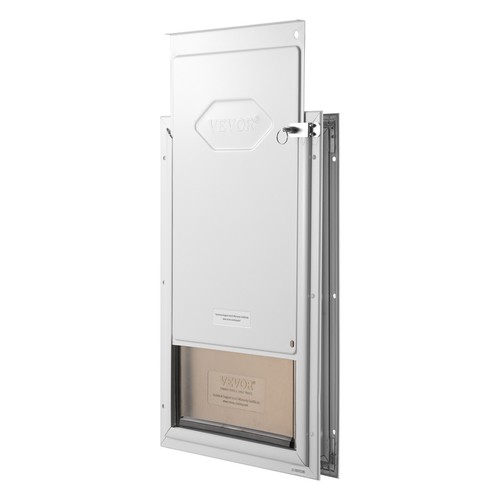 VEVOR Haustierklappe Katzenklappe Hundeklappe Magnetklappensystem Aluminium M - Foto 12 di 12