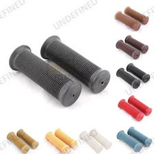 7/8" Black Motorcycle Hand Grips Handlebar Bar End For Clubman Bobber Cafe Racer