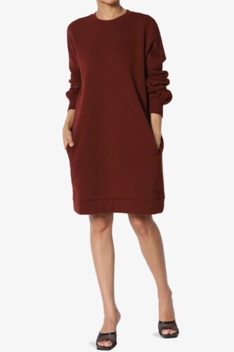 TheMogan S~3X Casual Oversized Crew Neck Fleece Sweatshirts Loose Pullover Tunic - Picture 80 of 152
