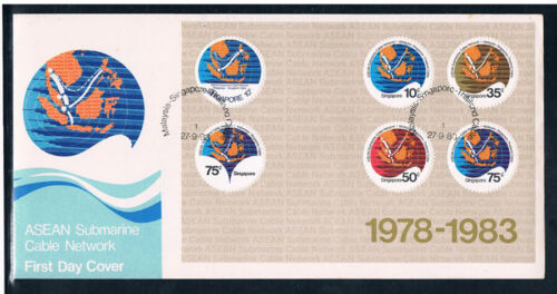 SINGAPORE 1983 Asian Submarine Cable Network FDC CV M$9.00