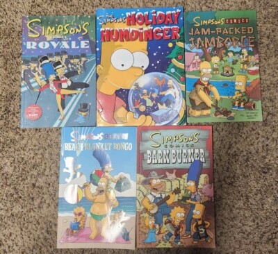 Lot of 5 The Simpsons Comics TPB Books Harper Bongo 2000 - 2007