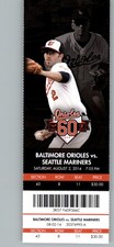 Mariners vs Baltimore Orioles 8/3/2014 Ticket - J.J. Hardy / Cal Ripken ...