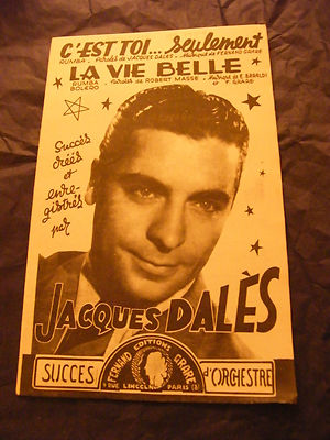 Partition C'est Toi... Nur Das Schöne Leben Jacques Dales 1954