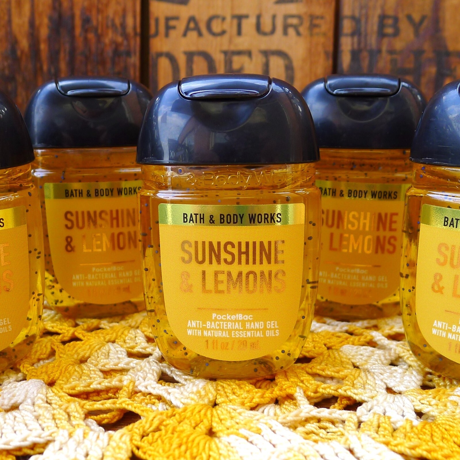 Sunshine & Lemon Set/5 PocketBac Hand Sanitizers 1 oz Bath & Body Works