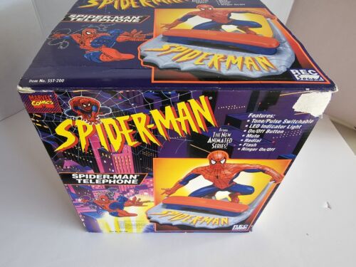 Open Box Vintage Marvel The Amazing Spider-Man Animated Series Home Telephone - Picture 3 of 3
