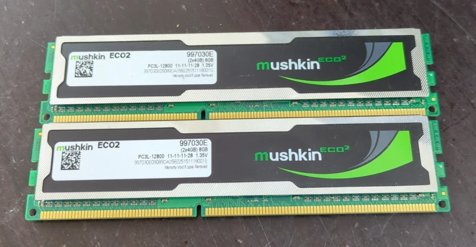 Mushkin Eco2 8GB (2x4GB) PC3L-12800 Heatsink Desktop RAM - Image 2 of 3