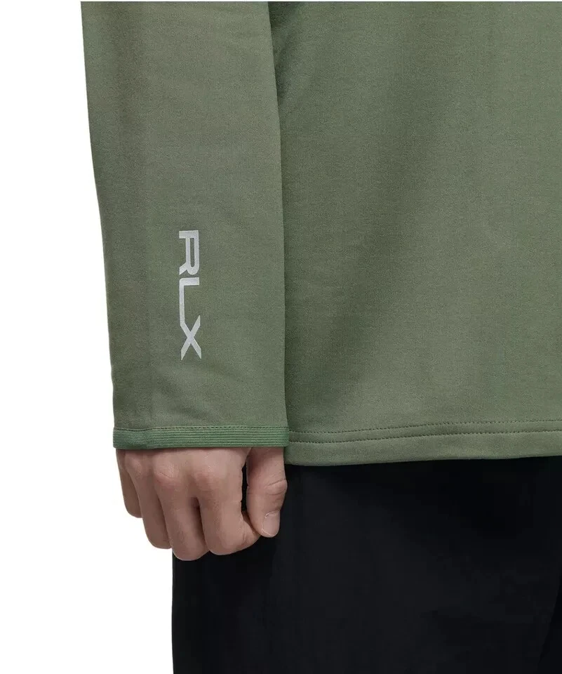 Pullover Ralph Lauren RLX Performance Golf 1/4 Cremallera Para Hombre Talla S Verde Absorbente $148 Foto 4 de 4