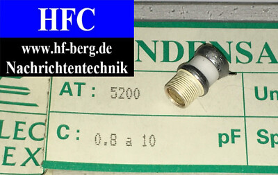 AT5200 Temex-Tekelec Air Trimmer Capacitors 0.8pF...10pF 500V Q=5000 (M 1615)