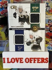 2001-02 STARS PACIFIC HEADS UP QUAD 24 LEHTINEN KEANE HOGUE SLOAN GRN WHT BLUE!!