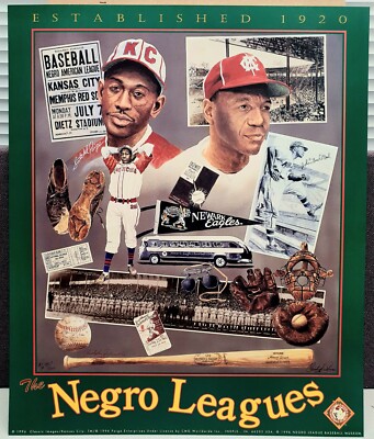 The Negro Leagues Poster Artist s Proof Signed Christopher Paluso Italian Am COA